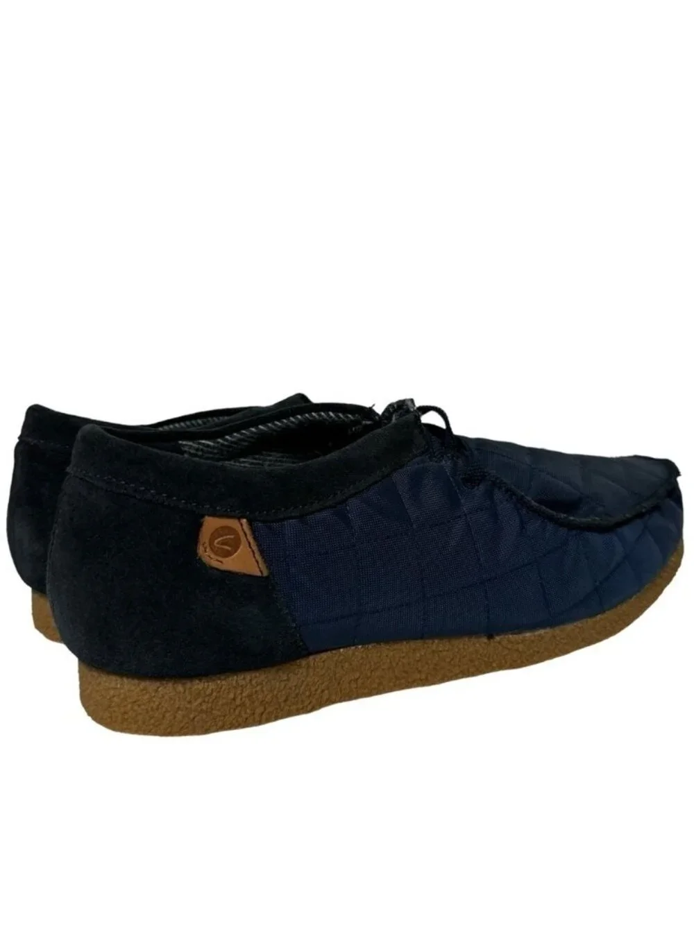 Clarks Mens Shacre II Step Moc Loafers Size 12 Wide Blue Casual Suede Textile